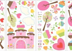 RoomMates RMK1605SCS Happi Cupcake Land Peel and Stick Wall Decals
