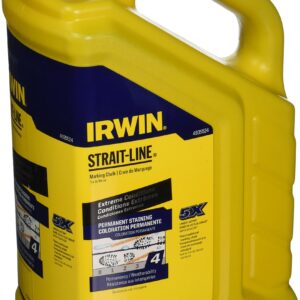 IRWIN Tools STRAIT-LINE Permanent Staining Marking Chalk, Indigo Blue, 4pound (4935524)