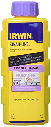 IRWIN Tools STRAIT-LINE Dust-Off Marking Chalk, 6-ounce (4935426) , Purple