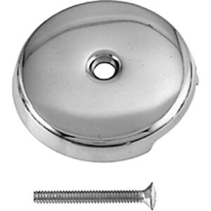 Westbrass 740Z-CP 3-1/8" One Bathtub Overflow Faceplate and Screw, 1-hole/ 1-Pack, Polished Chrome