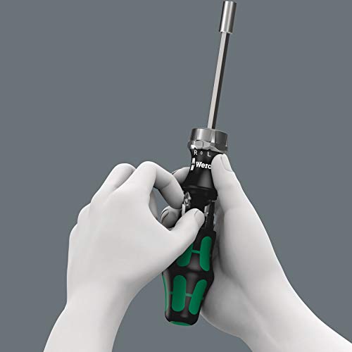 Wera 05073661002 Kraftform Kompakt 27 RA Slotted Ratcheting Screwdriver, 1/4" Head, MULTI