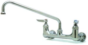 t&s brass b-0231-cr b-0231-cr, 8 wall mount faucet, 1/2-inch npt female inlets, cerama cartridges, 12-inch swing nozzle, chrome