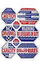 traffic graphix tgps1001 california pool and spa 8-way safety sign