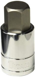 titan tools - 1/2 dr. 19mm hex bit socket (15619)