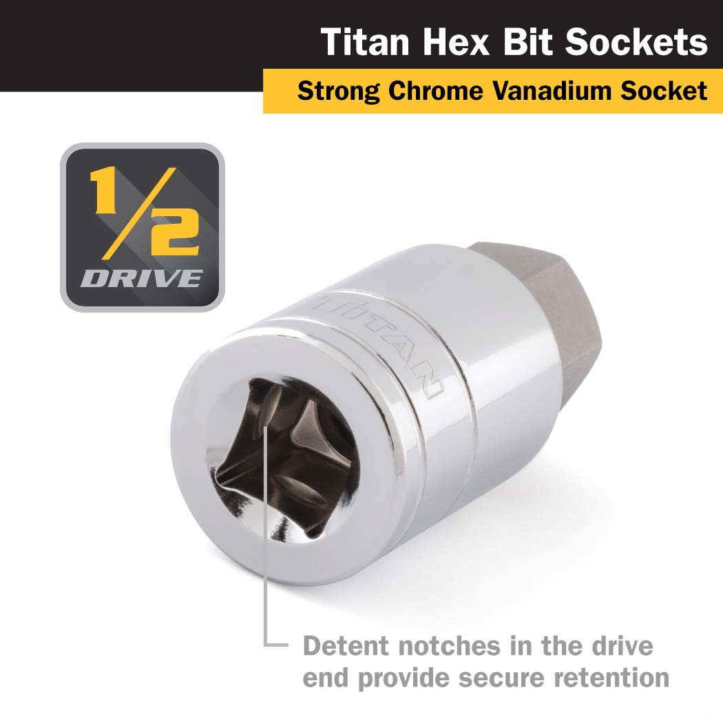 Titan Tools - 1/2 Dr. 19Mm Hex Bit Socket (15619)