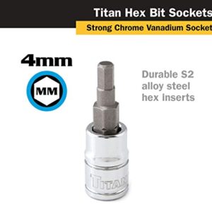 Titan 15604 1/4-Inch Drive x 4mm Hex Bit Socket