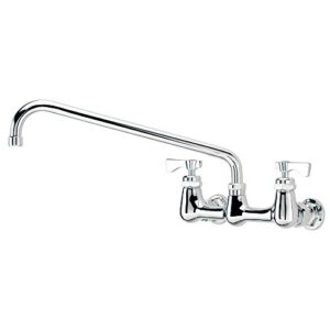 krowne 14-814l low lead faucet splash mount, 8" centers, 14" swing nozzle, nsf gray