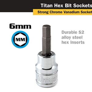 Titan 15606 3/8-Inch Drive x 6mm Hex Bit Socket