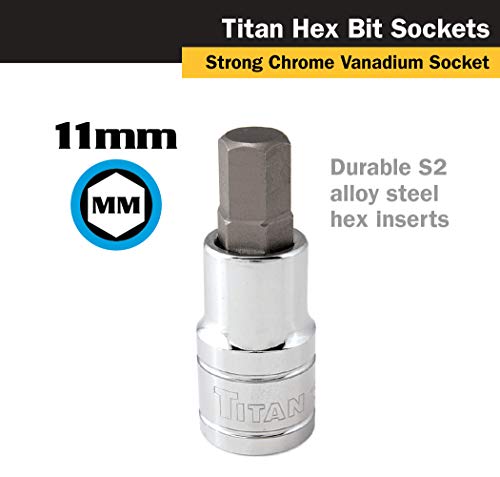 Titan 15611 1/2-Inch Drive x 11mm Hex Bit Socket