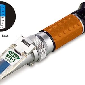 Vee Gee Scientific BTX-1 Handheld Brix Refractometer with ATC, 0-32% Brix Range, 0.2% Resolution, ±0.2% Accuracy, Industrial-Grade, 5-Year Warranty