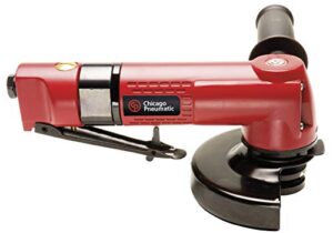 chicago pneumatic cp9121br - air grinder tool, welder, woodworking, automotive car detailing, stainless steel polisher, heavy duty, right angle grinder, 5 inch (125 mm), 0.8 hp / 600 w - 12000 rpm