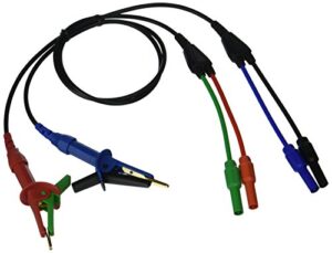 extech 380565 test leads with kelvin clips for milliohm meter model 380580