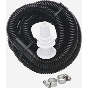seasense bilgepump plumbing kit 1.125inx6ft w ftng ss clamps , black