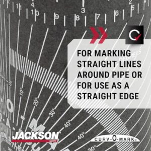 Jackson Safety Flexible Wrap-A-Round Pipe Marking Tool, 4" to 12" Pipe Diameter, Black, XL, 14754