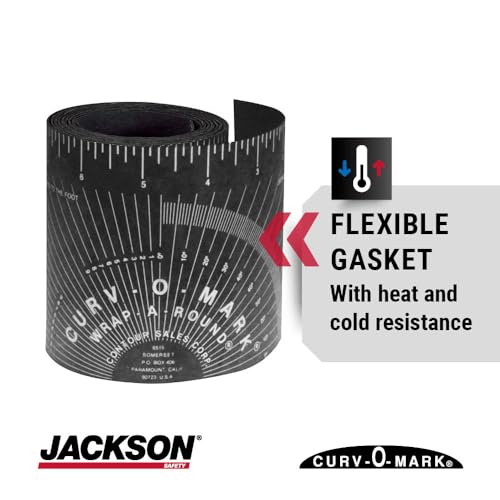 Jackson Safety Flexible Wrap-A-Round Pipe Marking Tool, 4" to 12" Pipe Diameter, Black, XL, 14754