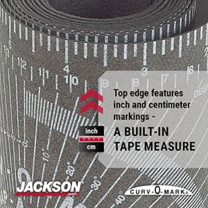 Jackson Safety Pipe Measure Tool Wrap Around Tape, Flex Angle Measuring and Marking Gauge for 3 to 6 Diameter, Medium, Black, 14752, 3.88" X 4''