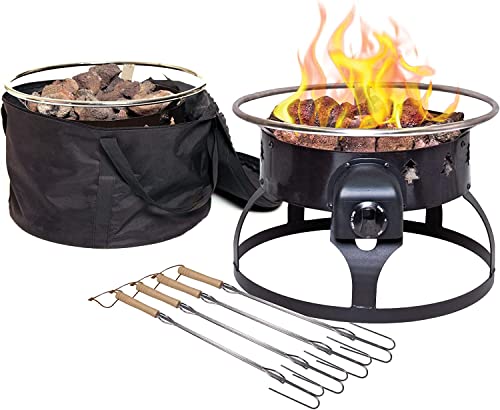 Redwood Portable Propane Fire Pit