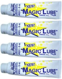 4 pack - aladdin magic lube 5 oz. teflon based lubricant sealant 631