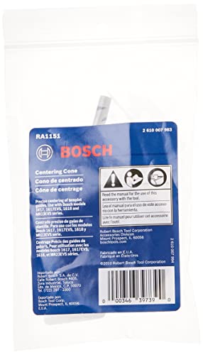 BOSCH RA1151 Router Subbase Centering Pin and Cone Works with 1/4 In. or 1/2 In. Collet