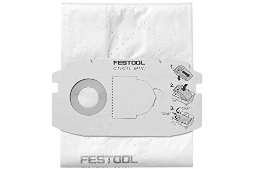 Festool 498410 Self Clean Filter Bag for CT MINI 5 pack