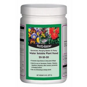 voluntary purchasing group 10728 fertilome geranium hanging plant and pansy water soluble plant food fertilizer, 8-ounce