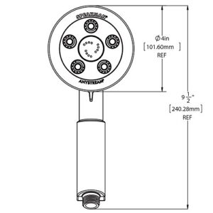 Speakman VS-3010 Neo Anystream High Pressure Handheld Shower Head with Hose, Polished Chrome, 2.5 GPM