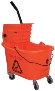 mop bucket and wringer, 8-3/4 gal, orange