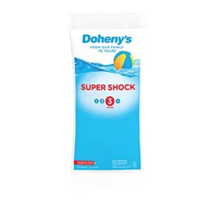 Doheny's Chlorine Super Shock | 100% Professional-Grade | Quickly Dissolving & Fast-Acting Granular Pool Sanitizing Treatment | Highly-Concentrated 68% Calcium Hypochlorite | 1 LB Treats 10,000 Gallons | Made In The USA | 24 x 1 LB Bags
