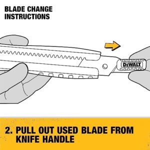 DEWALT Utility Knife, Heavy Duty Cutter with Snap-Off Blade, 18mm (DWHT10038)