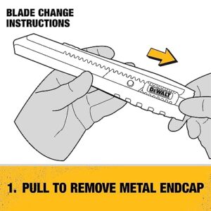 DEWALT Utility Knife, Heavy Duty Cutter with Snap-Off Blade, 18mm (DWHT10038)