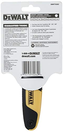 DEWALT Hex Key Set, SAE, Folding/Locking, 8 Keys (DWHT70262M)