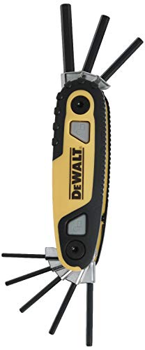 DEWALT Hex Key Set, SAE, Folding/Locking, 8 Keys (DWHT70262M)