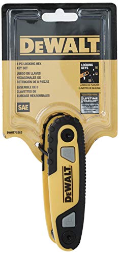 DEWALT Hex Key Set, SAE, Folding/Locking, 8 Keys (DWHT70262M)