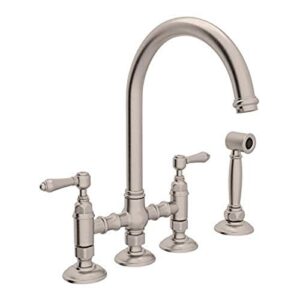 rohl a1461lmwsstn-2 kitchen faucets, 4.75 x 17.00 x 11.00 inches, satin nickel