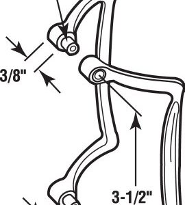 Prime-Line M 6029 Chrome, Shower Door Handle Set (1 Set)