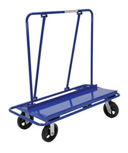 vestil prct-s-mr steel drywall and panel cart with rubber caster, 3000 lbs load capacity, 48" height, 48" length x 23" width