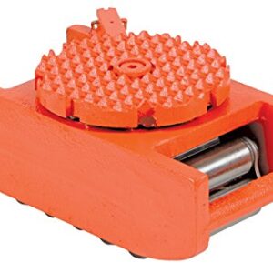 Vestil VHMS-15 Swivel Top Machine Roller, Iron Body with Steel Bearings, 15000 lb. Capacity, 4-7/8" x 5-3/4" x 10-1/2", Orange