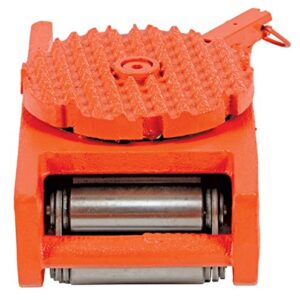 Vestil VHMS-15 Swivel Top Machine Roller, Iron Body with Steel Bearings, 15000 lb. Capacity, 4-7/8" x 5-3/4" x 10-1/2", Orange