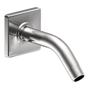 moen s133 acc-premium 8-inch standard shower arm with modern square flange, chrome