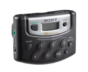 sony walkman digital tuning portable palm size am/fm stereo radio includes sony mdr stereo headphones (black)