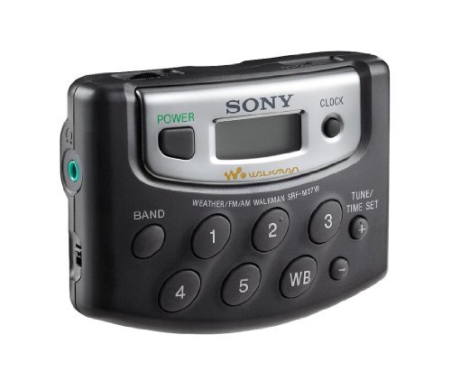 Sony Walkman Digital Tuning Portable Palm Size AM/FM Stereo Radio includes Sony MDR Stereo Headphones (Black)