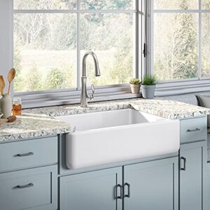 KOHLER Bellera Pull Down Kitchen Faucet, Kitchen Sink Faucet with Pull Down Sprayer, 3-Spray Faucet, Vibrant Stainless, K-560-VS