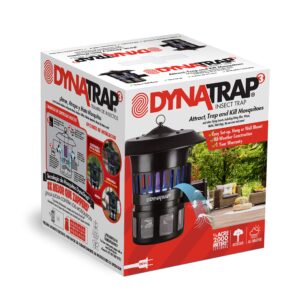 DynaTrap DT1100SR Mosquito & Flying Insect Trap with Wall Mount – Kills Mosquitoes, Flies, Wasps, Gnats, & Other Flying Insects – Protects up to 1/2 Acre