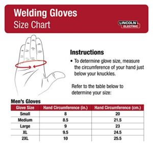 Lincoln Electric Grain Leather TIG Welding Gloves | High Dexterity | Medium | K2981-M,White, black