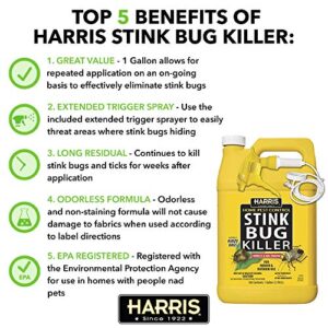 Harris Stink Bug Killer, Liquid Spray with Odorless and Non-Staining Extended Residual Kill Formula (Gallon)