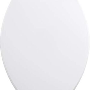 Kohler K-4774-0 Brevia Elongated White Toilet Seatwith Quick-Release Hinges And Quick-Attach Hardware For Easy Clean