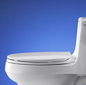 Kohler K-4774-0 Brevia Elongated White Toilet Seatwith Quick-Release Hinges And Quick-Attach Hardware For Easy Clean