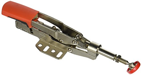 BESSEY STC-IHH25 Horizontal Auto-Adjust Toggle Nickel Plated Clamp with In-Line Clamping Action, Silver