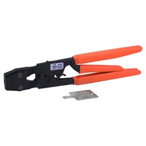 sharkbite pex clamp tool, 3-handle tool with orange handle, plumbing fittings, pex, pe-rt, uc961
