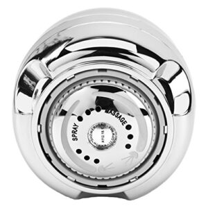 PF WaterWorks SmartFLOW Water Sense Listed Water Saving Efficient Three Spray Pattern Massaging Showerhead - 1.5 GPM; PF0555